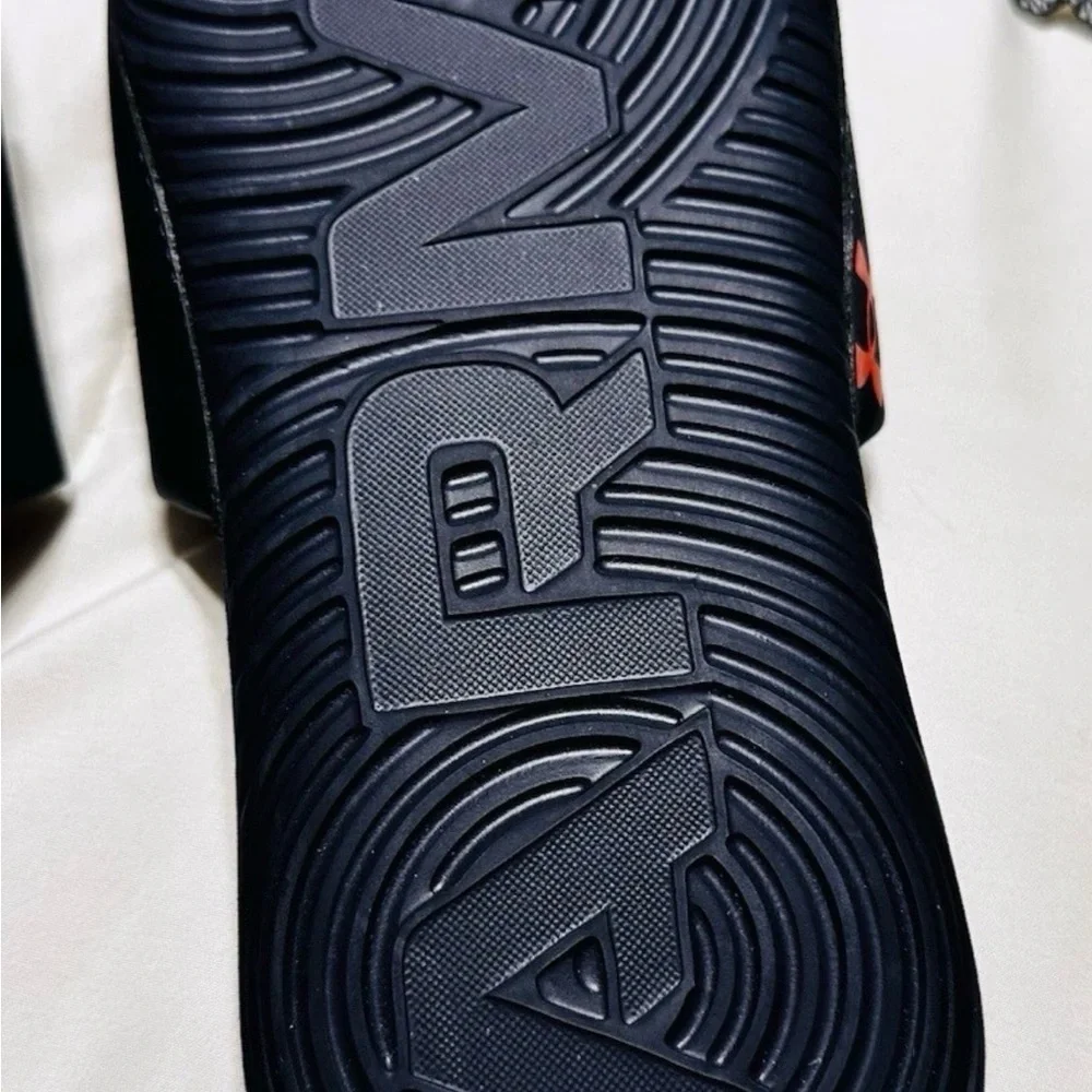 Auburn Navy and Orange Slide Sandals Size 5